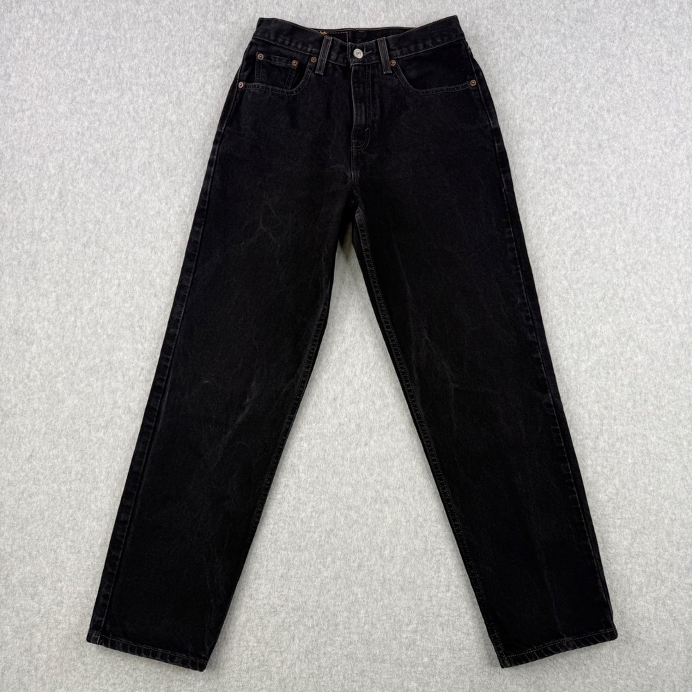 Vintage Levis Jeans Women 6 Black High Rise Loose Fit Straight Y2K 2001 Denim